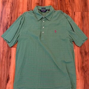 Ralph Lauren Green Striped Polo Shirt